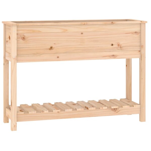 vidaXL Jardinière avec étagère 111 5x34 5x81 cm Bois massif de pin