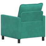 vidaXL Canapé Turquoise 76 x 81 x 87 5 cm Velours