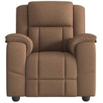 vidaXL Fauteuil inclinable Marron Tissu
