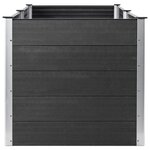 vidaXL Lit surélevé de jardin 250x50x91 cm WPC Gris