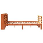 vidaXL Cadre de lit et tête de lit sans matelas cire marron 120x200 cm