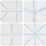 vidaXL Tente de fête Blanc 600 x 400 x 266 cm Polyester  Acier