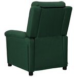 vidaXL Fauteuil de massage Vert foncé Tissu