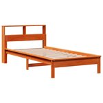vidaXL Lit bibliothèque sans matelas cire marron 100x200 cm pin massif