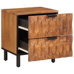 vidaXL Cabinet de chevet Marron 40 x 33 x 46 cm Bois de mangue massif