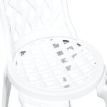 Chaises de jardin vidaXL 2 Pièces Aluminium coulé blanc