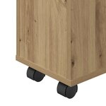 vidaXL Meuble étroit de salle de bain à roulettes chêne artisanal