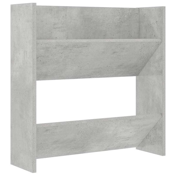 vidaXL Armoire à chaussures murale Gris béton 60x18x60 cm Aggloméré