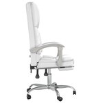 Fauteuil de massage inclinable de bureau informatique étude similicuir blanc 02_0025396