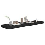 vidaXL Étagères murales flottantes 4 Pièces noir 90x23 5x3 8 cm MDF