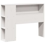 vidaXL Lit bibliothèque sans matelas blanc 100x200 cm bois massif
