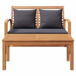 vidaXL Banc de jardin Naturel 110 x 64 x 76.5 cm Bois de teck solide