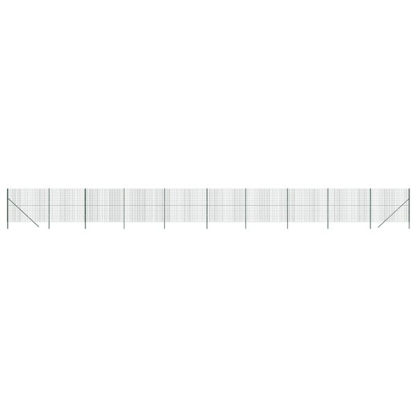 vidaXL Clôture en treillis métallique vert 1 6x25 m acier galvanisé