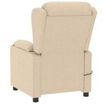 vidaXL Fauteuil de massage Crème Tissu