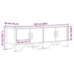 vidaXL Meuble TV chêne sonoma 122x34x41 cm bois d'ingénierie