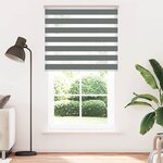 vidaXL Store zèbre gris foncé largeur du tissu 130 9 cm polyester