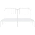 vidaXL Cadre de lit métal sans matelas et tête de lit blanc 160x200 cm