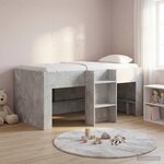 vidaXL Cadre de Lit Élevé pour Enfants 2 Pièces Béton Bois d'ingénierie