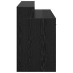 vidaXL Bureau avec porte Chêne noir 120 x 55 x 91 cm Bois d'ingénierie