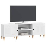 vidaXL Meuble TV Blanc brillant 150 x 31 x 50 cm Bois d'ingénierie