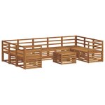 vidaXL Ensemble de canapés d'extérieur 10 pc Naturel