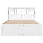 vidaXL Lit bibliothèque sans matelas blanc 140x200 cm bois pin massif