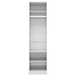 vidaXL Garde-robe Blanc brillant 50x50x200 cm Bois d’ingénierie