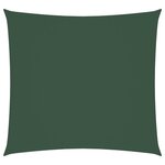 vidaXL Voile de parasol tissu oxford carré 6x6 m vert foncé