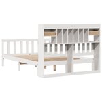 vidaXL Lit bibliothèque sans matelas blanc 150x200 cm bois pin massif