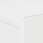 vidaXL Tables de chevet flottantes 2Pièces Blanc brillant Bois ingénierie