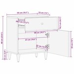 vidaXL Tables de chevet 50 x 33 x 60 cm Bois de mangue massif