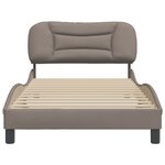 vidaXL Cadre de lit sans matelas Hvar taupe 100x200 cm tissu