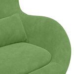 vidaXL Chaise Œuf avec Pouf Vert clair Velours