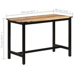 vidaXL Table à dîner 110x60x76 cm Bois de manguier massif
