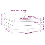 vidaXL Sommier à lattes de lit avec matelas Marron foncé 140x200 cm