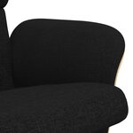 vidaXL Fauteuil inclinable avec repose-pied noir tissu