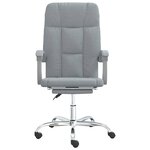 vidaXL Fauteuil inclinable de bureau Gris clair Tissu