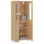 vidaXL Buffet haut Chêne sonoma 69 5x34x180 cm Bois d'ingénierie