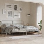 vidaXL Tête de lit de remplacement métal blanc 193 cm