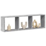 vidaXL Armoire murale 100x16x30 cm gris béton bois d'ingénierie
