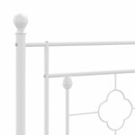 vidaXL Cadre de lit métal sans matelas et tête de lit blanc 100x200 cm