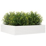 vidaXL Jardinière blanc 100x100x23 cm bois de pin massif
