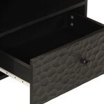 vidaXL Meuble TV noir 80x33x46 cm bois massif de manguier