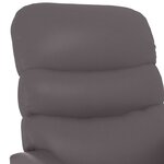 vidaXL Fauteuil inclinable réglable avec repose-pieds gris similicuir