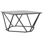 vidaXL Table basse Grise Sonoma 80x80x45 cm en bois d'ingénierie