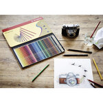 Boite métal 12 Crayons de couleur ORIGINAL mine fine partiellement aquarellable STABILO
