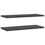 vidaXL Étagères murales 2 Pièces 100x40x3 cm noir acier inoxydable