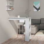 vidaXL Table de bar murale Gris Béton 102x45x103 5cm Bois d'ingénierie