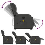 vidaXL Fauteuil inclinable de massage électrique gris foncé