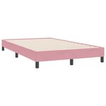 vidaXL Sommier à lattes de lit avec matelas rose 120x220 cm velours